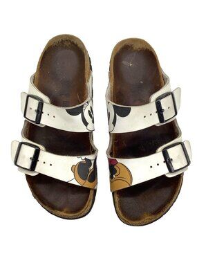 Birkenstock Disney Collab Mickey Minnie Print Arizona Birko-Flor Sandals 36 5